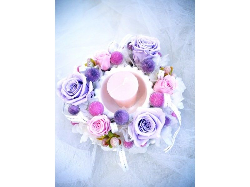 [Kanagawa/Yokohama] First-timers can enjoy peace of mind with support! Preserved flower candle arrangements ♪の紹介画像
