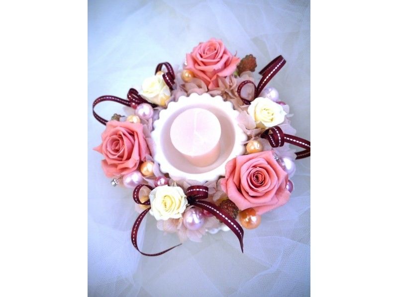 [Kanagawa/Yokohama] First-timers can enjoy peace of mind with support! Preserved flower candle arrangements ♪の紹介画像