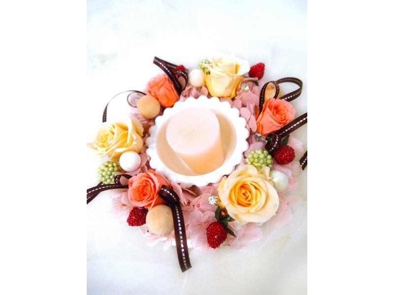 [Kanagawa/Yokohama] First-timers can enjoy peace of mind with support! Preserved flower candle arrangements ♪の紹介画像