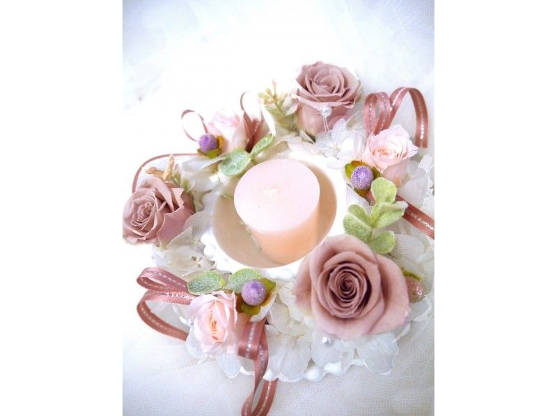[Kanagawa/Yokohama] First-timers can enjoy peace of mind with support! Preserved flower candle arrangements ♪の紹介画像