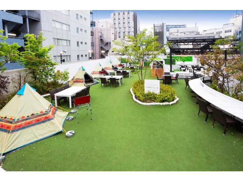 【東京・池袋・冬プラン】池袋楽園タウンの庭、屋上でバルクラシックBBQプランの紹介画像
