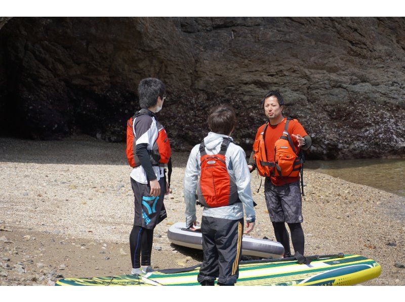 岩手県宮古市　極楽浄土SUP浄土ヶ浜　SUP体験〜初心者から上級者まで対応　お子様も一緒に親子SUP可。綺麗で透明度の高い海をクルージングの紹介画像