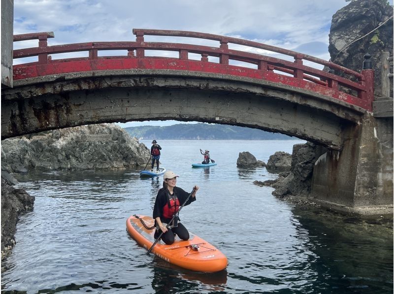 岩手県宮古市　極楽浄土SUP浄土ヶ浜　SUP体験〜初心者から上級者まで対応　お子様も一緒に親子SUP可。綺麗で透明度の高い海をクルージングの紹介画像