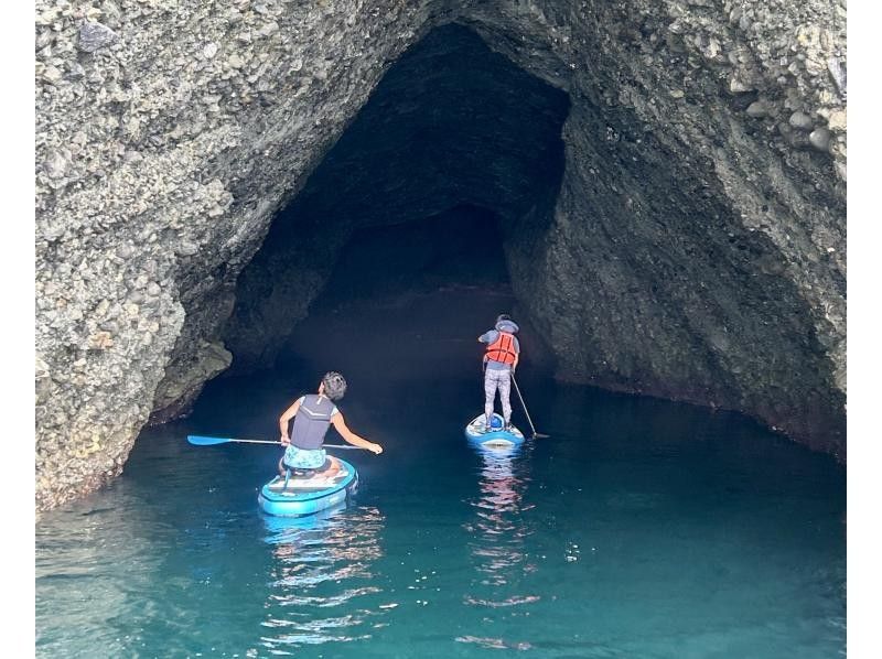 岩手県宮古市　極楽浄土SUP浄土ヶ浜　SUP体験〜初心者から上級者まで対応　お子様も一緒に親子SUP可。綺麗で透明度の高い海をクルージングの紹介画像