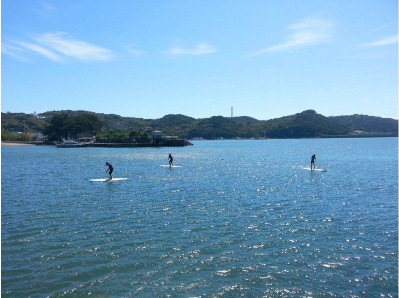 静岡・伊豆「白浜マリーナ(Shirahama Mariner)」 SUP(サップ)体験を楽しむ人々