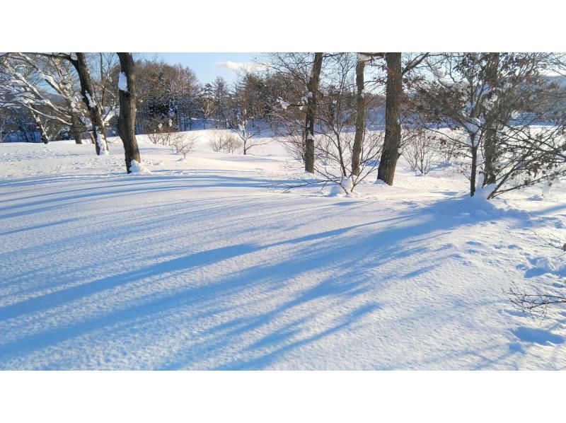 【長野・飯山】午後からゆっくり初めての雪上散歩　信濃平駅から徒歩10分の針湖池周辺でスノーシューorネイチャースキー　プライベートツアー