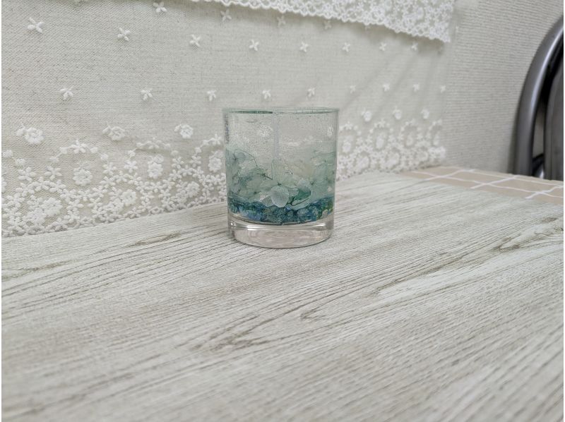 とっても珍しいキラキラ水晶！【クラック水晶とあじさいのキャンドル】人数割引有♪の紹介画像
