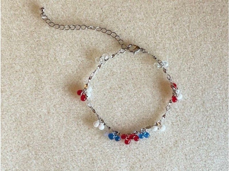 【福岡・糸島】アクセサリー制作体験  女性に人気「チェーンブレスレット作り」＊しずく型ビーズ使用＊　初心者OK！思い出作りに♡の紹介画像