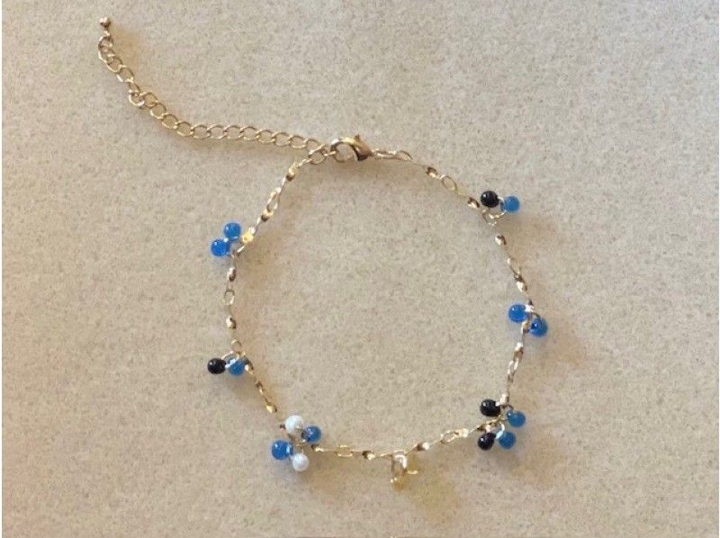 【福岡・糸島】アクセサリー制作体験  女性に人気「チェーンブレスレット作り」＊しずく型ビーズ使用＊　初心者OK！思い出作りに♡の紹介画像