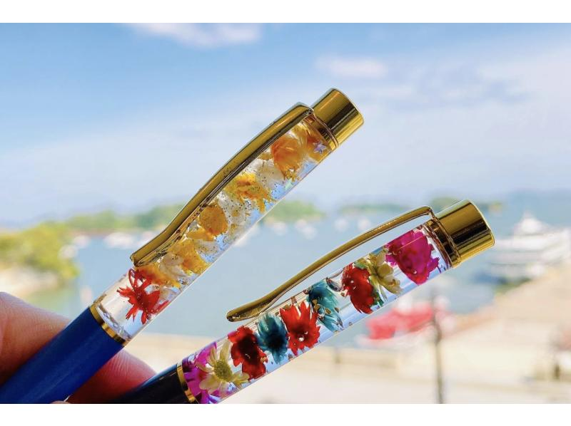 【미야기・마츠시마】와쿠다니초 금박들이! 하바리움 볼펜 만들기 체험♪の紹介画像