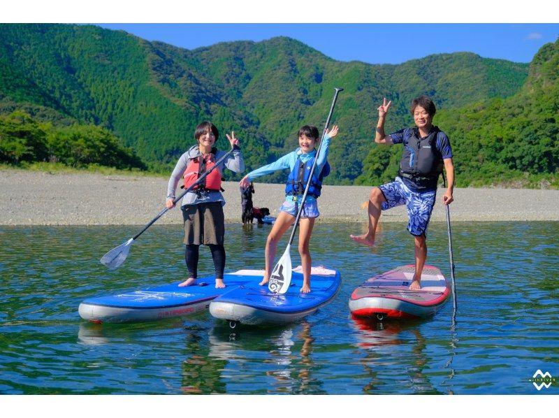 【四万十川/サップ90分（夏のみ）】写真データ無料！おてがるコースは初めてでも大丈夫♪ワンちゃんも♪の紹介画像
