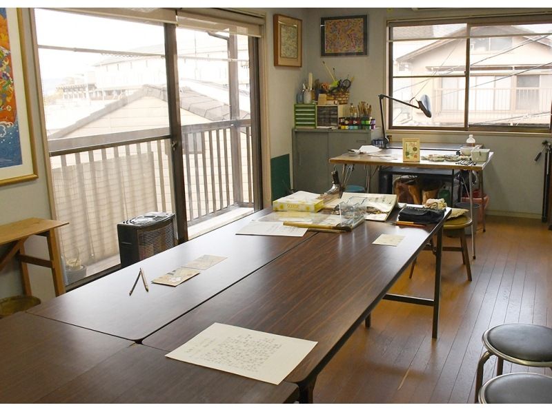 [Kyoto/ Higashiyama Ward] Japanese traditional pattern Postcard production experience "Intermediate course" Near Kiyomizu-dera, come empty-handed!の紹介画像