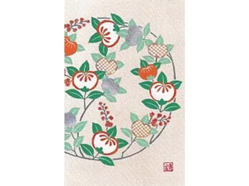 [Kyoto/ Higashiyama Ward] Japanese traditional pattern Postcard production experience "Intermediate course" Near Kiyomizu-dera, come empty-handed!の紹介画像