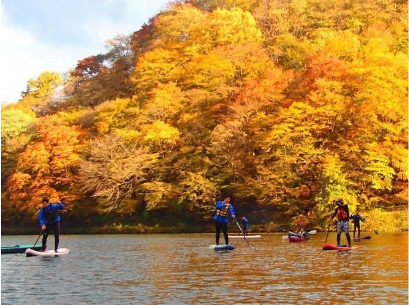 【磯部温泉 近郊／関東 群馬】初めてOK！SUP（サップ）体験　春は新緑☆秋は紅葉★　◎軽井沢近くで アウトドア 外遊び 自然体験 レジャーの紹介画像