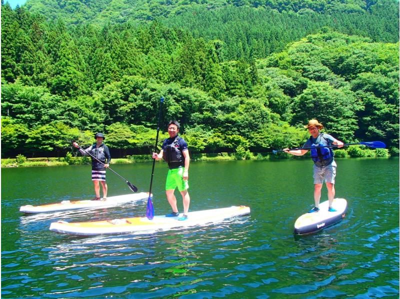 【磯部温泉 近郊／関東 群馬】初めてOK！SUP（サップ）体験　春は新緑☆秋は紅葉★　◎軽井沢近くで アウトドア 外遊び 自然体験 レジャーの紹介画像