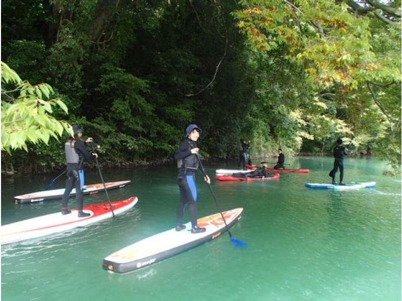 【磯部温泉 近郊／関東 群馬】初めてOK！SUP（サップ）体験　春は新緑☆秋は紅葉★　◎軽井沢近くで アウトドア 外遊び 自然体験 レジャーの紹介画像