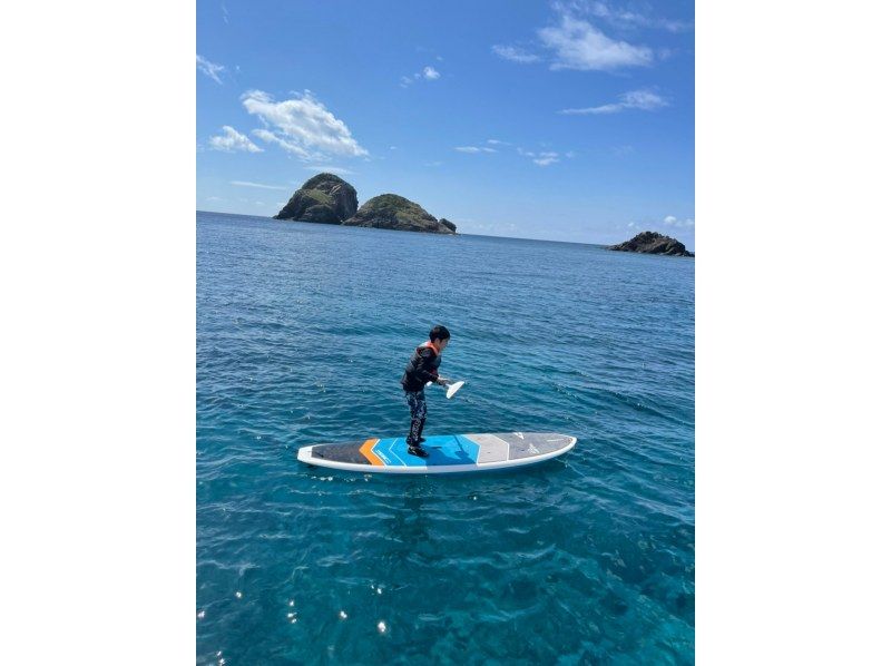 奄美大島【当日予約可能】SUP（90分）※ドローン空撮等写真の無料プレゼントあり※お1人様もお任せ下さい☆の紹介画像