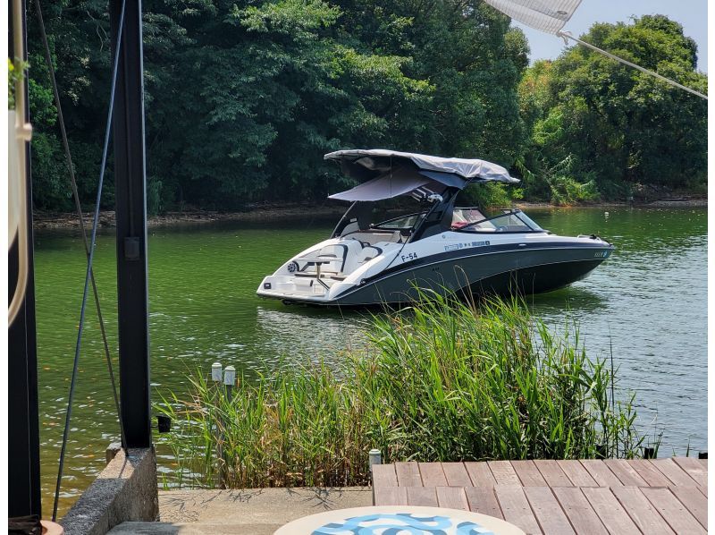 あったか暖房【 浜名湖日帰り最強プラン】舟屋BOATHOUSEを満喫ゆったり3時間滞在　クルージング＋BBQ(持込)/サウナ/カヤックで遊ぶの紹介画像