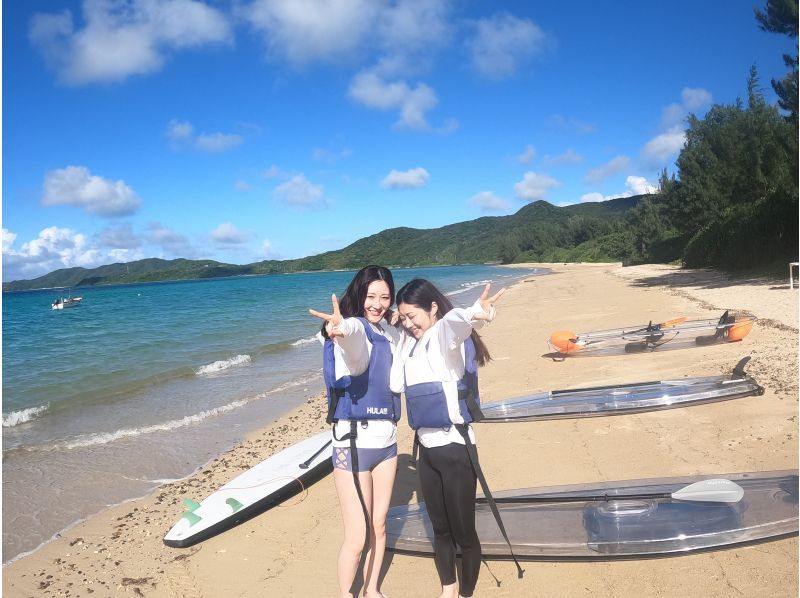 奄美大島★チャンスは年に数度★幻のビーチかくれ浜 クリアカヤックツアー 120分＜ドローン空撮・GoPro動画撮影＞