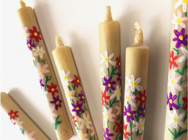 【愛知・岡崎】和ろうそく絵付け体験｜サミット贈答品の老舗工房で手描き絵ろうそく作り・鉄燭台付き・貸切の紹介画像