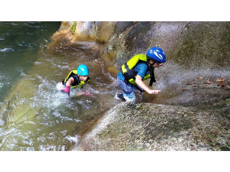 【大分・佐伯市】1組限定【日帰り】夏の藤河内渓谷ｴﾒﾗﾙﾄﾞ渕「沢滑り/飛込み/泳ぎ」(弁当.ｺｰﾋｰ.おやつ/♨️付)【装備無料】７～9月の紹介画像