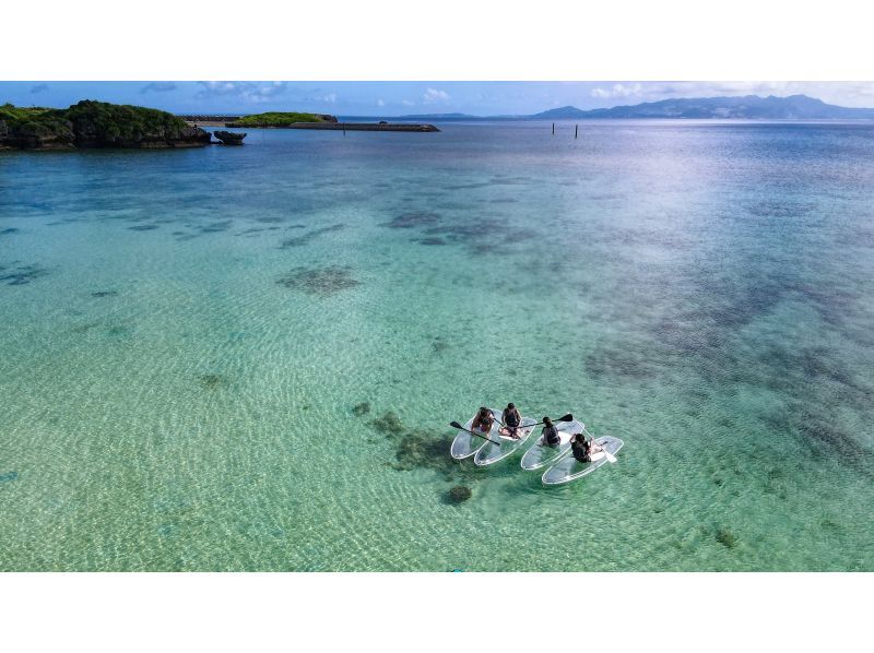 《Okinawa main island with drone photography! Popular all-clear SUP》★ No extra charge & guaranteed to look great on social mediaの紹介画像