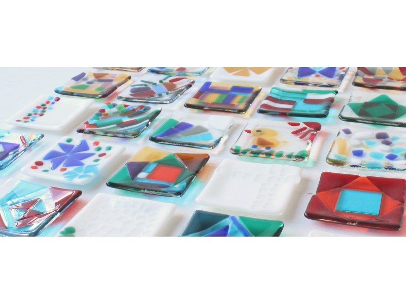 確認用ガラス細工豆家族