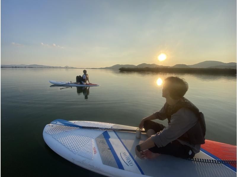 [Shiga / Omihachiman] Sunset Suigo SUP Cruise ☆ One of the eight scenic views of Lake Biwa ☆ Azuchihachiman Suigo SUP tour Enjoy the fantastic sunset of Suigo! 1.5 hoursの紹介画像