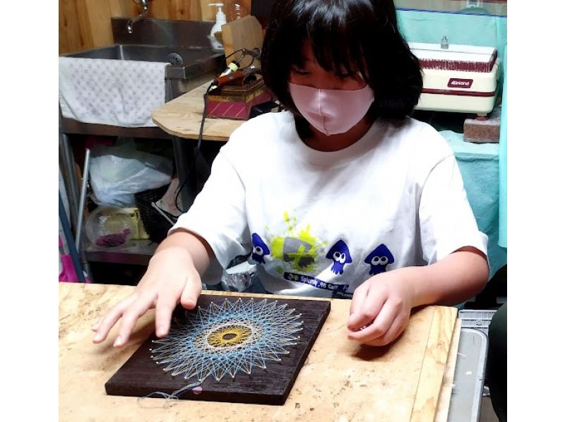 [Asahikawa, Hokkaido] Spring sale underway Learning experience of the basics of threading mandala (100 minute course) If you thread the thread according to the formula, a beautiful pattern will be created.の紹介画像