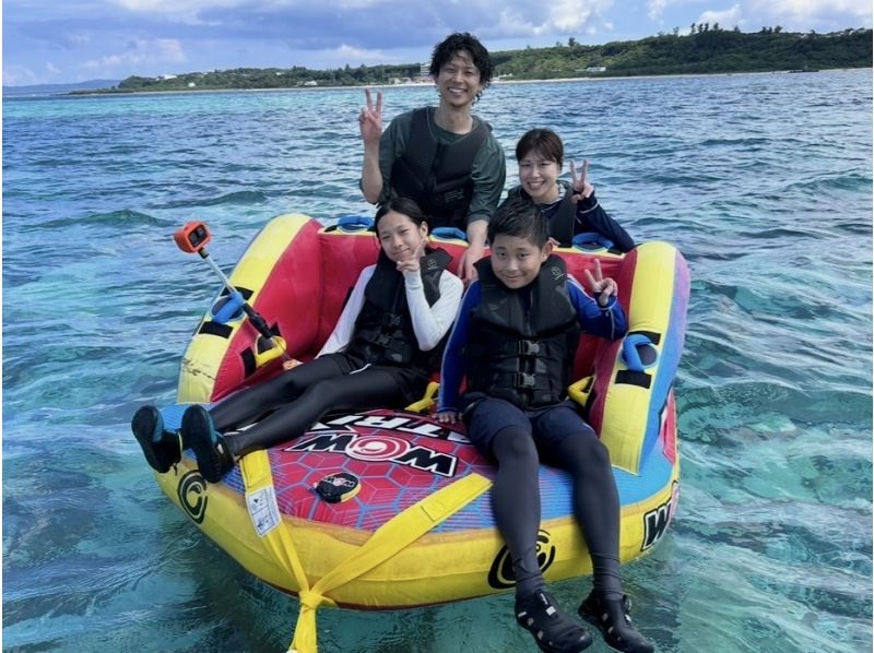 【名護市・今帰仁村・古宇利島】当日予約OK!プライベートビーチで過ごす極上の時間！バナナボートやお好きな乗り物を2個選べる『Aプラン ♪』の紹介画像