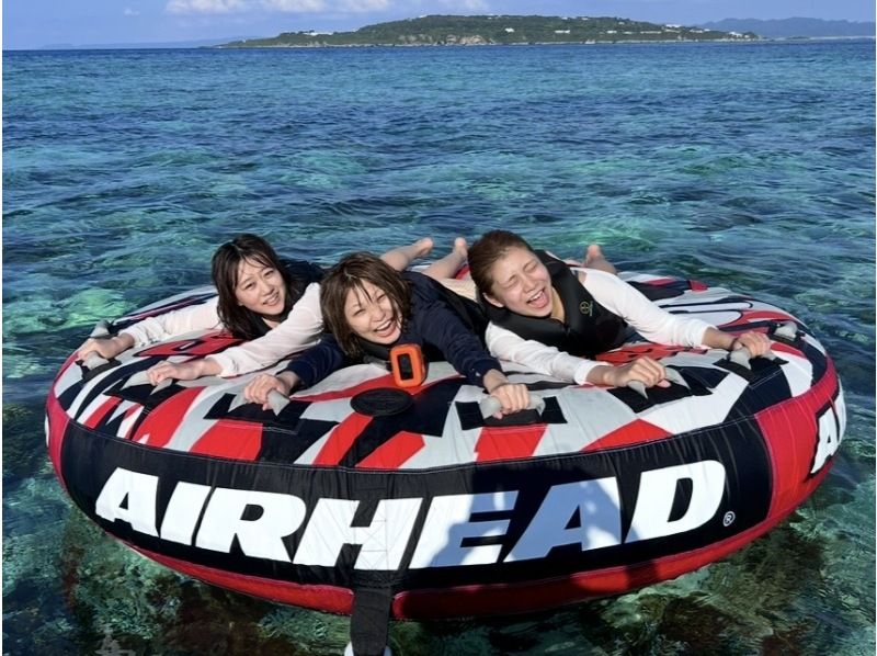 【名護市・今帰仁村・古宇利島】当日予約OK!プライベートビーチで過ごす極上の時間！バナナボートやお好きな乗り物を2個選べる『Aプラン ♪』の紹介画像