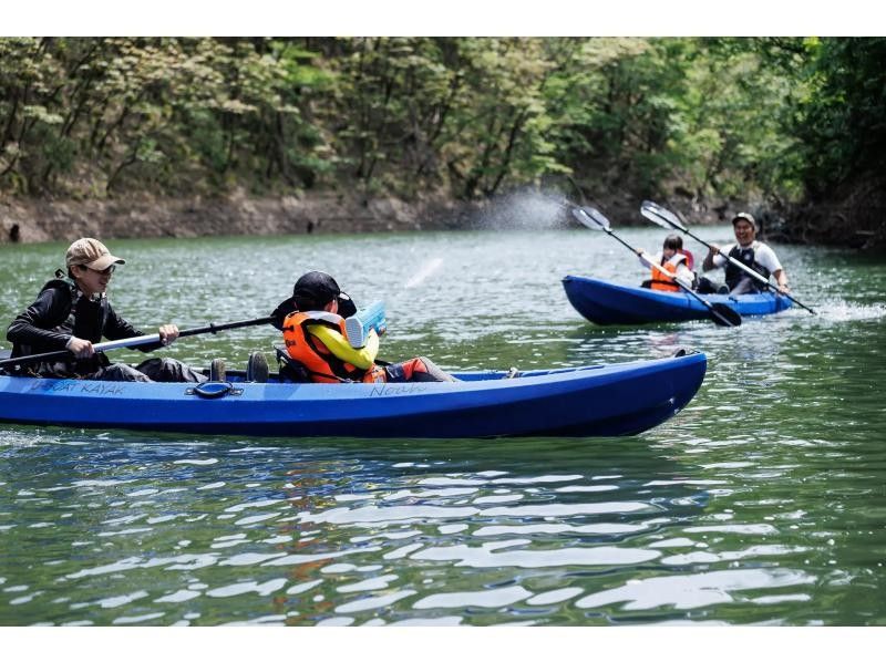 [Fukui/Wakasa] Quick 1.5 hours! Adventure kayaking on Myojin Green Mystical Dam Lake!