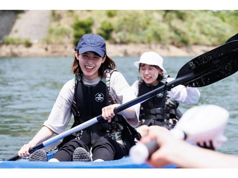 [Fukui/Wakasa] Quick 1.5 hours! Adventure kayaking on Myojin Green Mystical Dam Lake!
