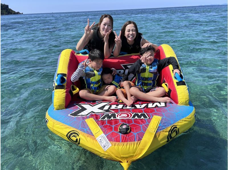 【名護市・今帰仁村・古宇利島】当日予約大歓迎♪バナナボートなどお好きな乗り物10種類以上の中から現地で3個選んで自分好みにカスタマイズ。の紹介画像