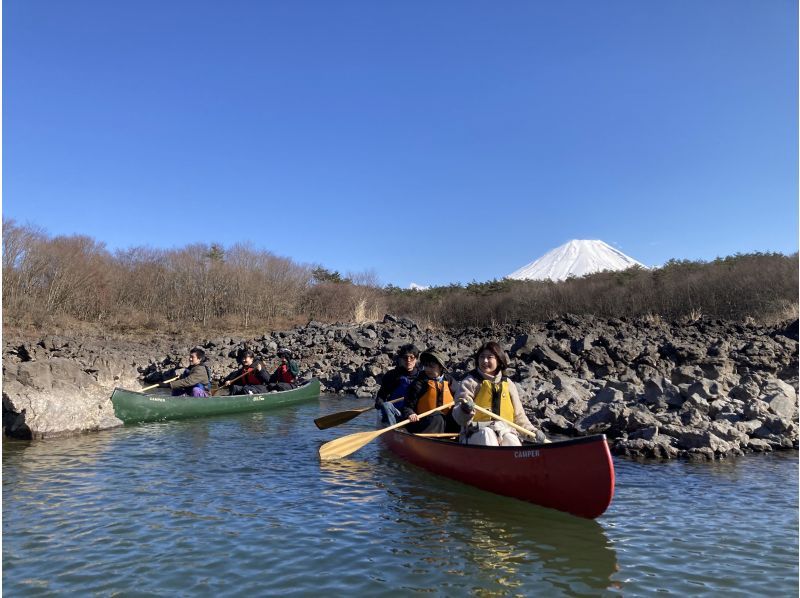 【山梨・精進湖】夏富士！精進湖の大自然と富士山を満喫！夕暮れの湖上は山陰が気持ちいい ！カナディアンカヌー体験！写真データ無料！