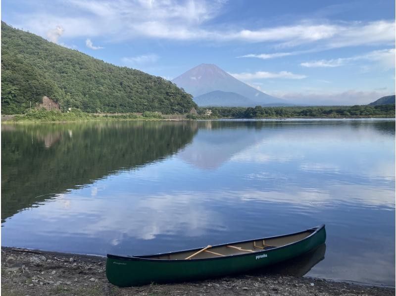 SALE！【山梨・精進湖】夏富士！精進湖の大自然と富士山を満喫 ♪夕暮れの湖上は山陰が気持ちいい ！カナディアンカヌー体験！写真データ無料☆の紹介画像