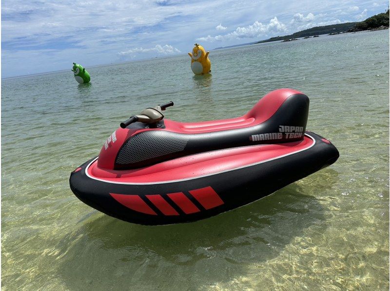 【名護市・今帰仁村・古宇利島】ドキドキ！ワクワク！免許いらず！お子様も運転OK！小さな運転手も大活躍♪アクアクルーザーで海を大冒険!の紹介画像