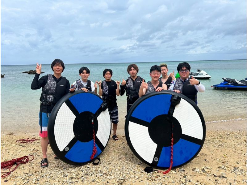 [Nago City, Nakijin Village, Kouri Island] Easier than wakeboarding! A popular plan where you can choose between the "disc board" that you can stand up and ski even for the first time and the popular "wakeboard"の紹介画像