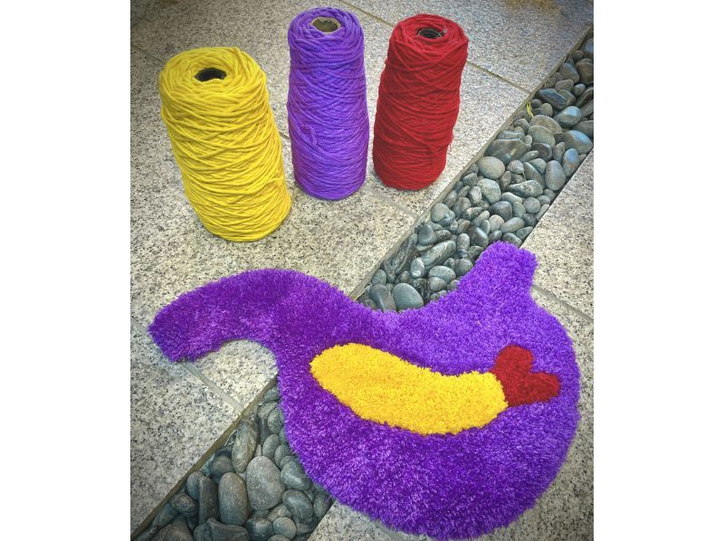 [京都/ Shimogamo]在京都簇絨！製作我的地毯♪靠近下鴨神社和出町柳站（30x30cm）推薦給女性，家庭和情侶！の紹介画像
