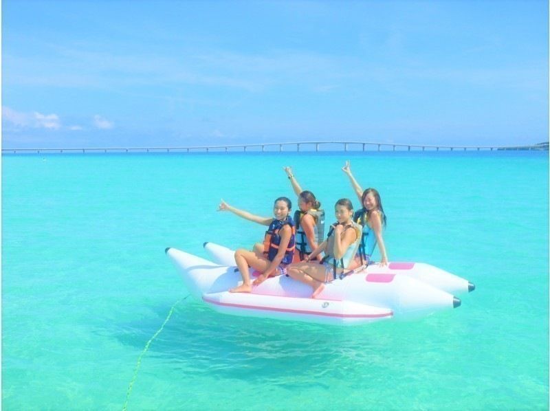 17년 감사제!3조 선착 3000엔 한정 할인!미야코지마에서 카이가메 스노클링&마에하마 비치에서 수상 어트랙션 4종&머메이드 체험♡사진 동영상 무료!の紹介画像