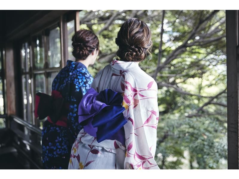 [Tokyo/Meguro/Gajoen] Feel the beauty of Japan summer-Yukata dressing class + Yukata plan with original gift-[June/women only]の紹介画像