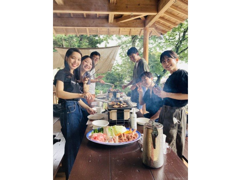[Oita / Beppu Onsen] [Adult Meat BBQ] No trash to take home! Take a break in the footbath after meal