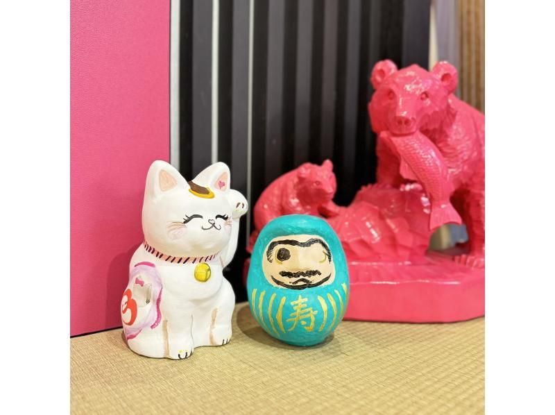 [Tokyo, Asakusa] Paper Mache Painting Experience: Make your own original Daruma and Maneki Neko!の紹介画像