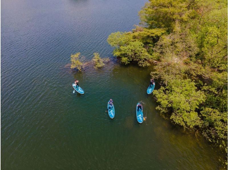 [Fukushima/Urabandai] Great deal on private rental for groups! Experience for up to 15 people & drone photography included on Saturdays and Sundays! Spectacular SUP experience & guided tour!!の紹介画像