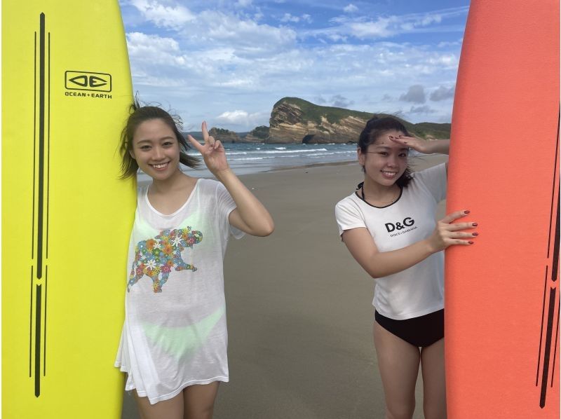 [鹿児島・種子島]  サーフィン体験レッスン！初めての方でも波に乗れます！写真付き！の紹介画像