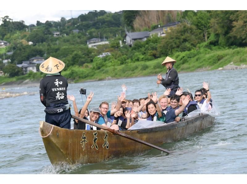 【長野・飯田】波しぶきを浴びてエンジョイ天竜川和船下り・伝統の和船で天竜川を下る！船頭さんが和船の伝統（歴史・造船造船・操船技術）をご案内！