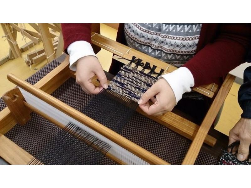 【新潟・十日町】オリジナル織物　着物の街で織る手織りマフラー/プレイスマットの紹介画像