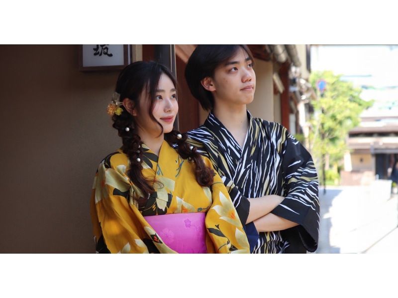 [京都/清水寺]京都情侣方案浴衣约会☆2人5,500日元的绝佳方案！包括女士发套の紹介画像