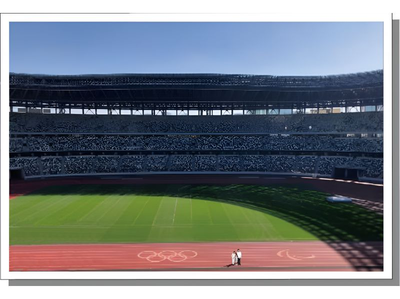 【도쿄 · 센다가야] 국립 경기장 경기장 투어 스페셜 이벤트 & 컨텐츠! 여기서 밖에 찍을 수 없는 한 장! 최첨단 셀카 시스템 "마치카메"の紹介画像