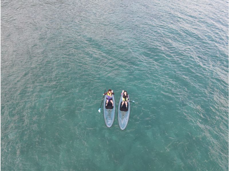奄美大島【当日予約可能】クリアSUP（90分）※ドローン空撮、GoPro、水中カメラで撮影写真の無料プレゼントあり※お1人様もお任せ下さい☆